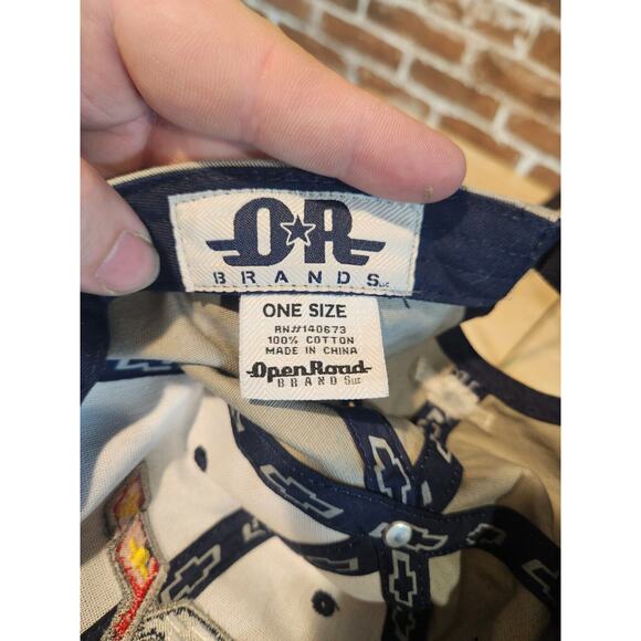 Corvette Hat Cap Navy Gray Adjustable Strap Back Flag Logo Open Road Brand - Picture 6 of 7